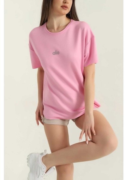 Oversize Kısa Kollu Kadın T-Shirt-Al@ fırsatları