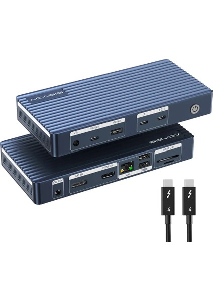 TB4011 11 In 1 Thunderbolt 4, 4K@60Hz Hdmı, 8K@60Hz Dp, 2x Usb3.1, 2x Usb2.0, 2.5g Lan, 3.5mm Audio, Sd/tf Kart Docking Station (Adaptörlü) (AC-TB4011)