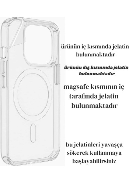 I Phone 15 Promax Magsafe Özellikli Alt Kısmı Açık Transparan Görünümlü Sert Plastik Lüks Kılıf indirimleri