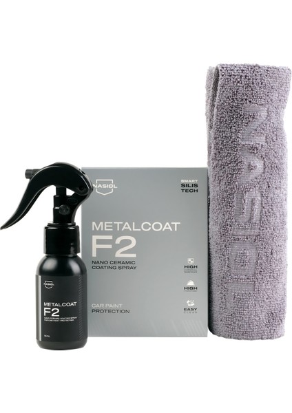 Metalcoat F2 Araç Sprey Nano Seramik Kaplama ve Boya Koruma-1 Yıl Dayanım-50ml-Su,Leke İtici