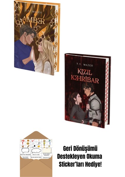 T. Y. Mazer 2 Kitap Set / Amber - Kızıl Kehribar (Ciltli) + Okuma Sticker'ları