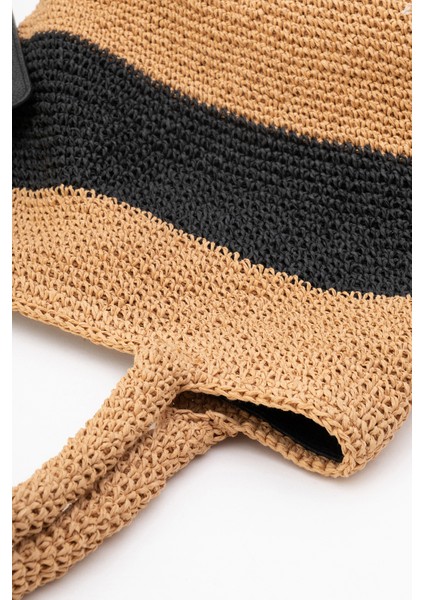 Kadın Hasır El Yapımı Omuz Çantası Zy 25016 Kahve/siyah fırsatları