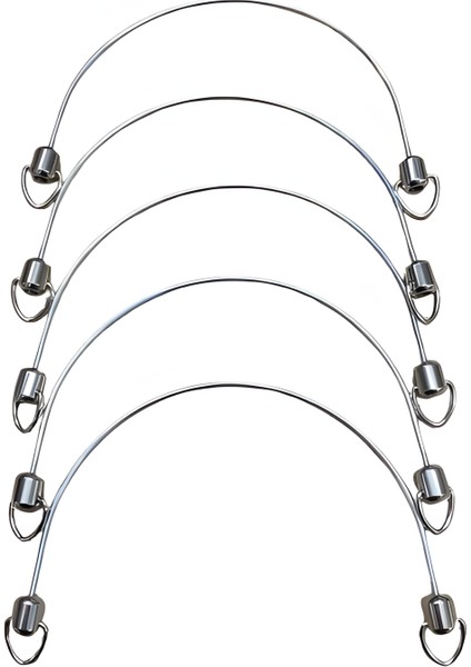 Vidalı Metal Boş Çanta Sapı 20 cm 5'li Set BS101