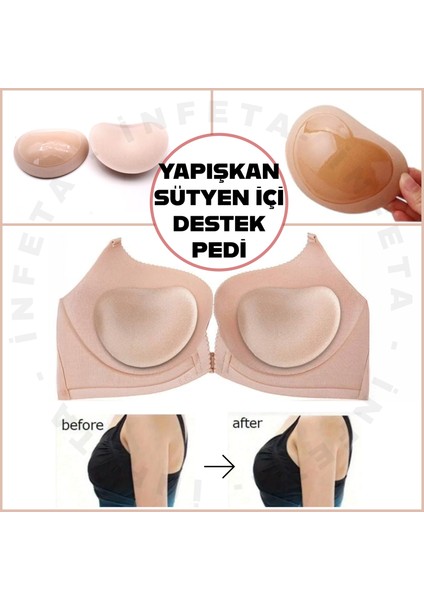 Ten Yapışkanlı Push Up Sütyen Içi Desteği Dolgunlaştırıcı Dikleştirici Sütyen Pedi