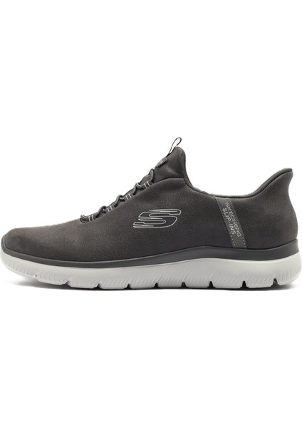 Summits-Korlo Memory Foam Mens Sneaker Hafızalı Taban Lastik Bağcıklı Erkek Günlük Spor Ayakkabı Gri