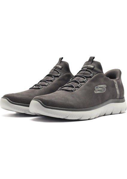 Summits-Korlo Memory Foam Mens Sneaker Hafızalı Taban Lastik Bağcıklı Erkek Günlük Spor Ayakkabı Gri modelleri