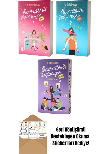 Operatöre Bağlanıyorsunuz 3 Kitap Set + Okuma Sticker'ları