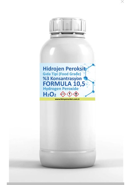 Gıda Tipi Hidrojen Peroksit %3 Konsantrasyon 100 ml (Food Grade)