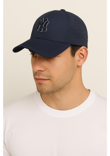 Erkek Ny Newyork Yankees Mikro Kumaş Delikli Hava Geçiren Premium Spor Şapka-Ayarlanabilir