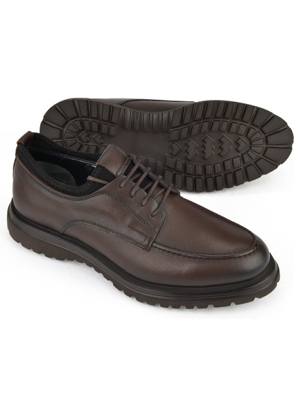 , Erkek Hakiki Deri Ayakkabı 153498Z17331 Kahve fırsatları