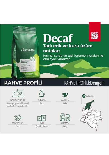 Cumbre Kafeinsiz Öğütülmüş Kahve 340GR