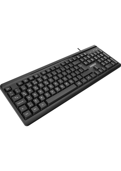 KB-741Q Siyah-Gri USB 2 Metre Bakır Kablolu USB Q Klavye
