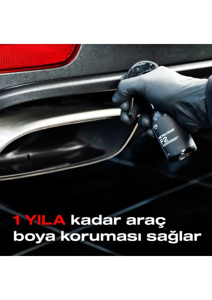 Metalcoat F2 Araç Sprey Nano Seramik Kaplama ve Boya Koruma-1 Yıl Dayanım-50ml-Su,Leke İtici