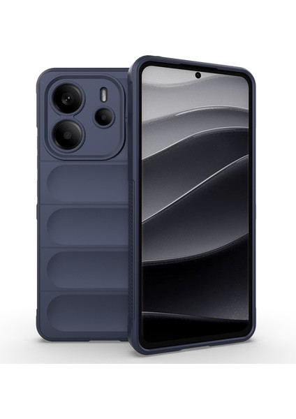 Xiaomi Redmi Note 14 4G Kılıf Rahat Tutulabilir Yapılı İçi Kadife Kaplamalı Etnik Premium TPU Silikon Kapak