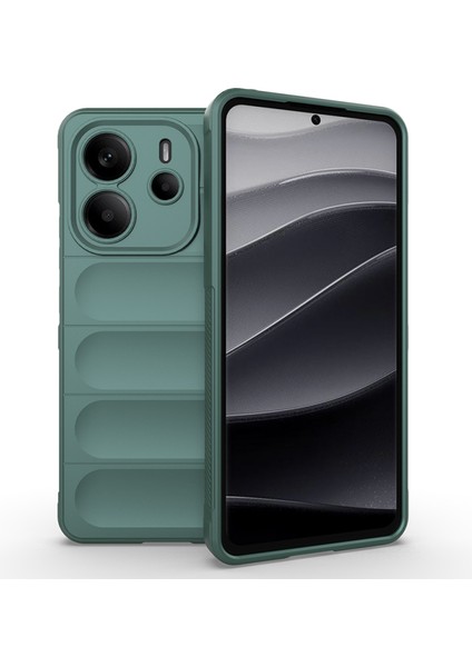 Xiaomi Redmi Note 14 4G Kılıf Rahat Tutulabilir Yapılı İçi Kadife Kaplamalı Etnik Premium TPU Silikon Kapak