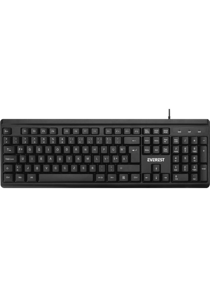 KB-741F Siyah-Gri USB 2 Metre Bakır Kablolu Tamamen Türkçe F Klavye