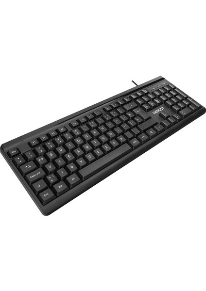KB-741F Siyah-Gri USB 2 Metre Bakır Kablolu Tamamen Türkçe F Klavye