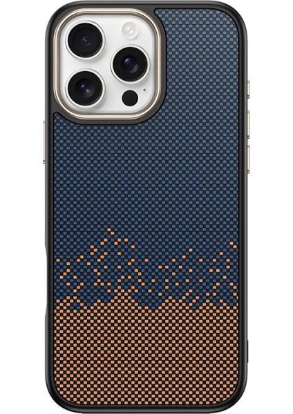 Iphone 16 Pro Max Kılıf Karbon Fiber Detaylı M-Safe Şarj Özellikli Korza Premium Case
