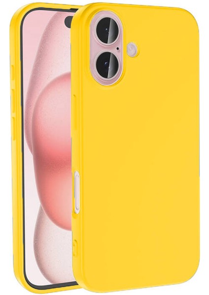 iPhone 16 Kılıf Kılıf Içi Kadifeli Esnek Kadifon Lansman Premium Silikon Kılıf