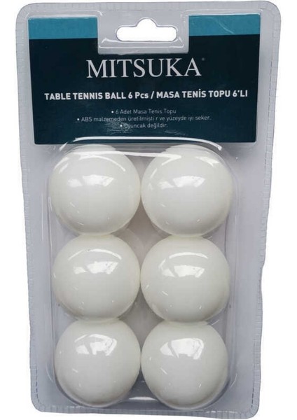 TT0103-1 Masa Tenisi Pinpon Topu 6'lı