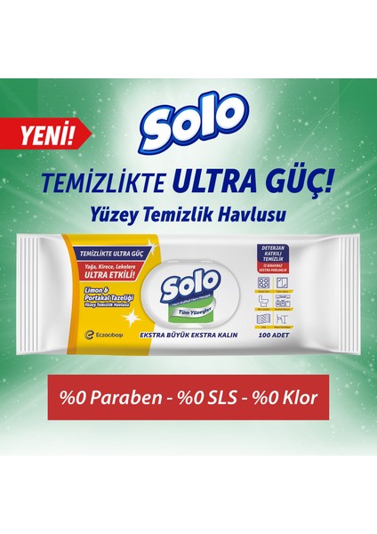 Temizlikte Ultra Güç Limon&Portakal Tazeliği Yüzey Temizlik Havlusu 100 Yaprak