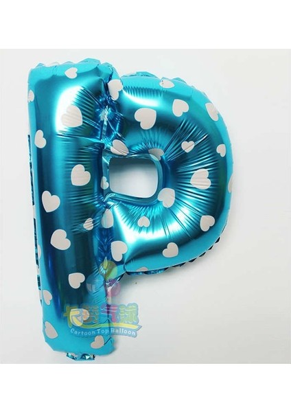 Folyo Balon Harf Mavi Renk 40 cm Parti Doğumgünü