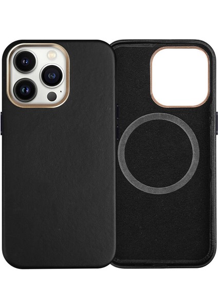 iPhone 16 Plus Kılıf Magsafe Özellikli Zigana Premium Pu Deri Kapak