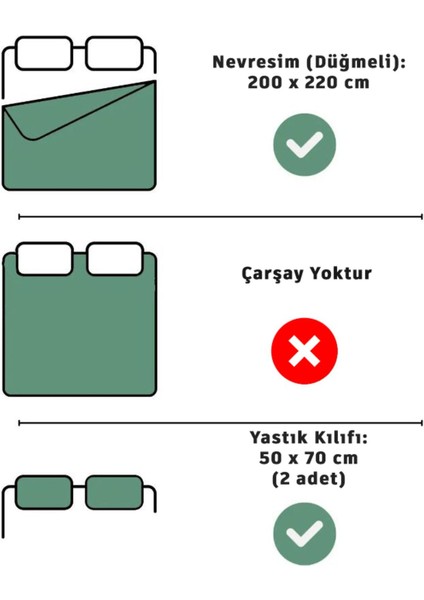 Çift Kişilik Nevresim Seti - Gül Kurusu (Çarşafsız)