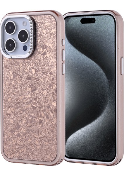 iPhone 15 Pro Max Kılıf Taş Detaylı ve Şık Pebliss Premium Silikon Kapak