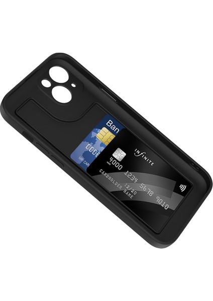 iPhone 15 Pro Max Kılıf Gizli Kartlıklı ve Kamera Korumalı Pocke Premium Silikon Kapak