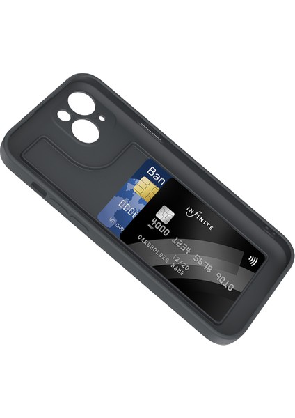 iPhone 15 Pro Max Kılıf Gizli Kartlıklı ve Kamera Korumalı Pocke Premium Silikon Kapak