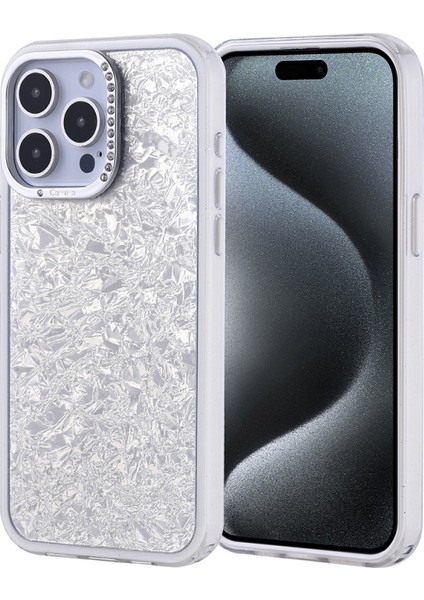 iPhone 15 Pro Max Kılıf Taş Detaylı ve Şık Pebliss Premium Silikon Kapak