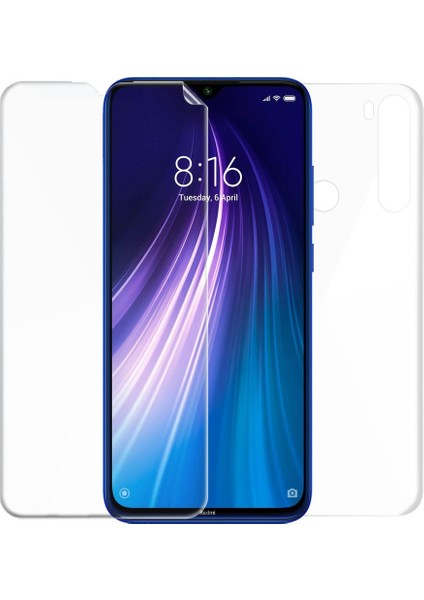 Xiaomi Redmi Note 8 ile Uyumlu Ön Arka Koruma Full Body Jelatin