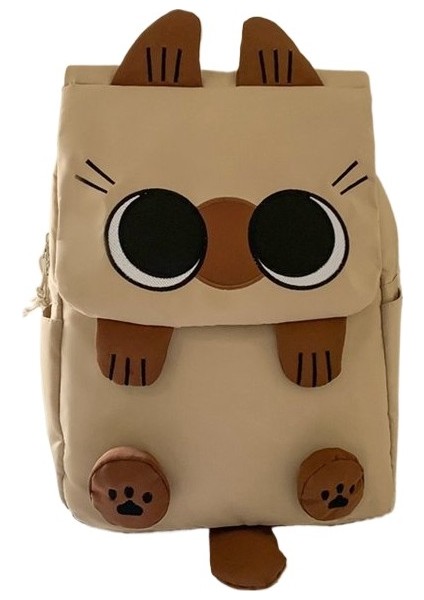 Karikatür Yavru Kedi Sırt Çantası Büyük Kapasiteli Öğrenci Seyahat Sırt Çantası (Yurt Dışından)