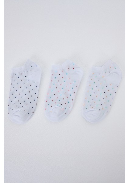 Beyaz Desenli 3'lü Örme Çorap 1211 fiyatları