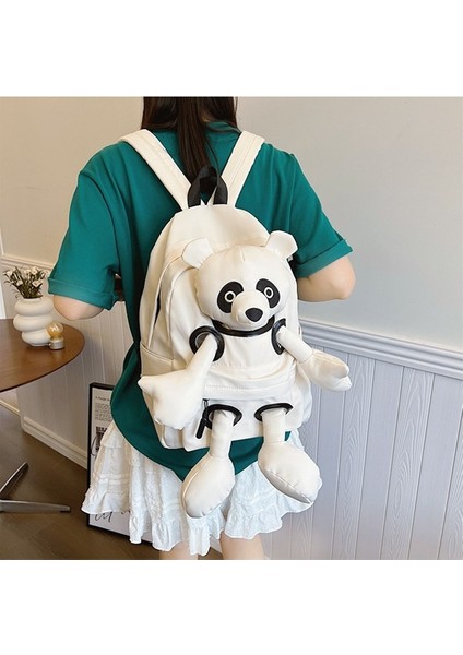 Karikatür Panda Sırt Çantası Üç Boyutlu Seyahat Okul Çantası (Yurt Dışından) modelleri
