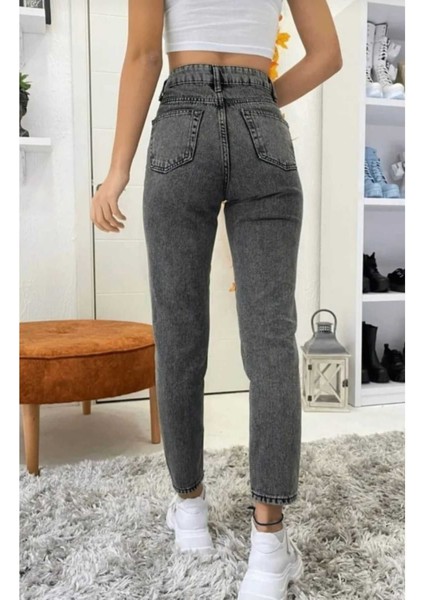 Yüksek Bel Mom Jean Kadın Kot Pantolon