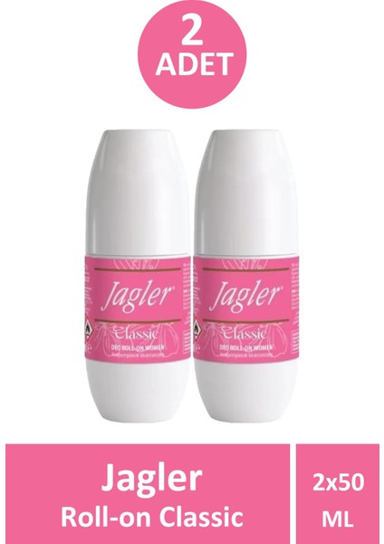 Classic Bayan Koltuk Altı Rollon 50 ml 2 Adet