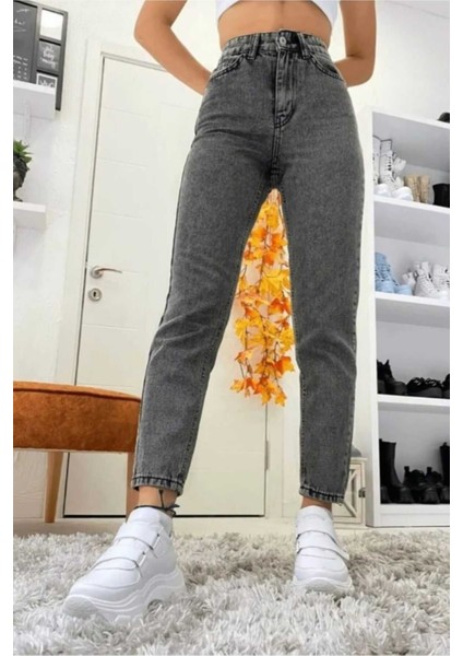 Yüksek Bel Mom Jean Kadın Kot Pantolon