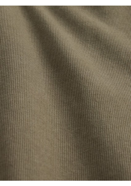 Erkek Haki Heavyweight Crop T-Shirt modelleri