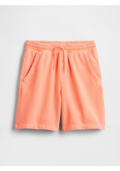 Erkek Çocuk Turuncu Fleece Pull-On Şort
