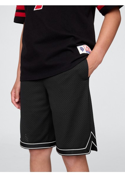 Erkek Çocuk Siyah Gapfit 8.5" Mesh Pull-On Şort