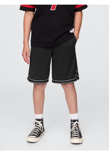 Erkek Çocuk Siyah Gapfit 8.5" Mesh Pull-On Şort