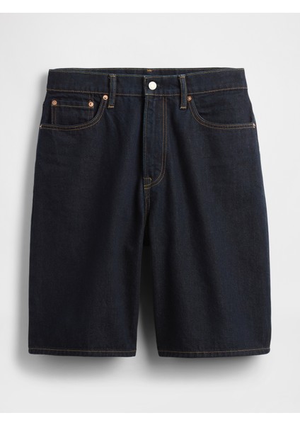 Erkek Siyah 10.5" Baggy Denim Şort fiyatları