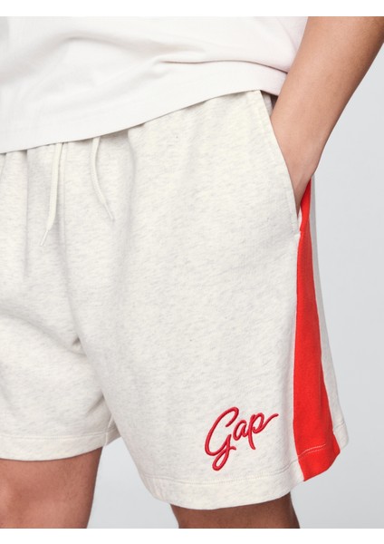Erkek Kırık Beyaz Vintage Soft Sweat Şort