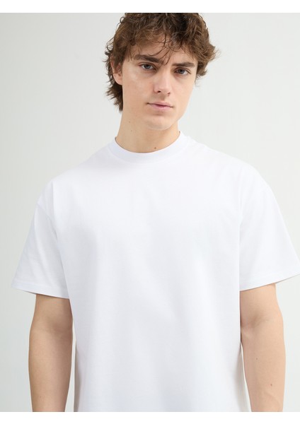 Ricardo 84002 Oversize Beyaz Erkek Basic T-Shirt fiyatları