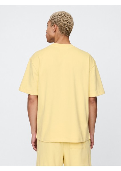 Erkek Sarı Vintagesoft Athletic Gap Logo Sweatshirt