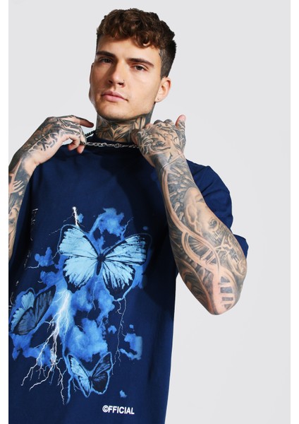 Unisex Oversize Grafiti Baskılı Premium T-Shirt modelleri