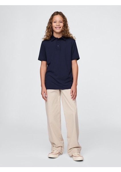 Erkek Çocuk Siyah Gapfit Tech Performans Polo T-Shirt modelleri