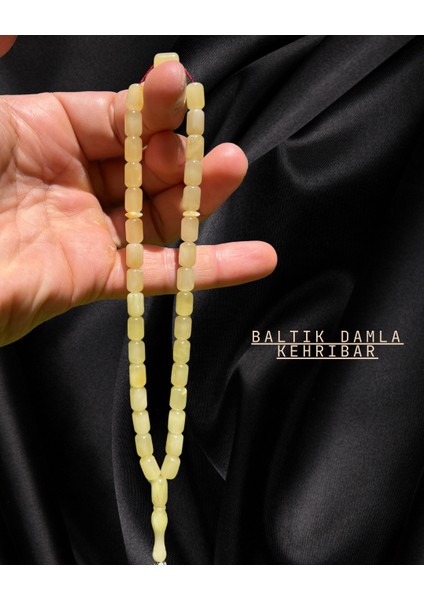 Sertifikalı Baltık Kehribar Tesbih - Gümüş Püskül Tasarım